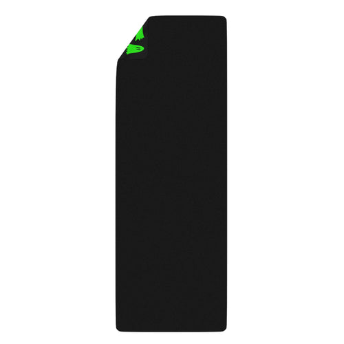 Halloween Green Ghost Pattern Yoga Mat — Non‑Slip Rubber Exercise Mat