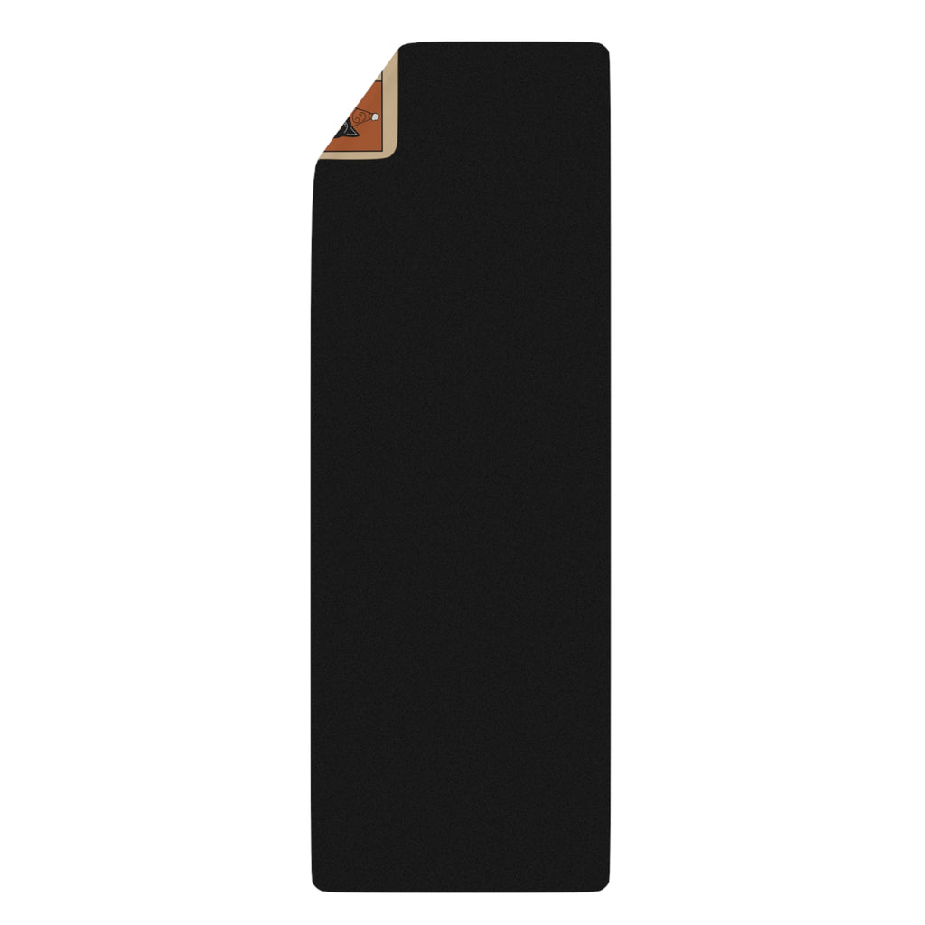 Halloween Cats & Pumpkins, Ghosts & Ghouls Rubber Yoga Mat — Festive Fall Yoga Mat