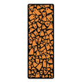Halloween Ghosts Rubber Yoga Mat — Orange & Black Spooky Pattern