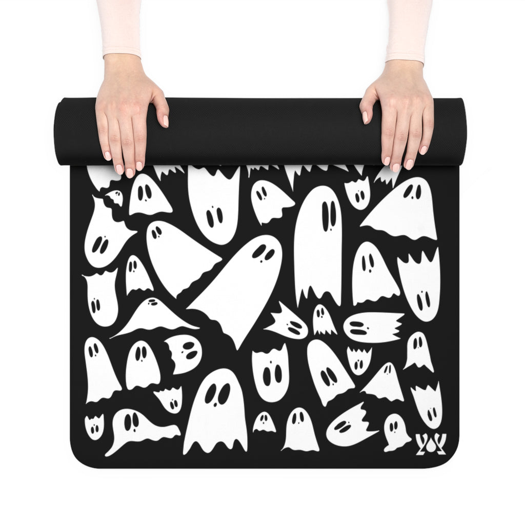 Halloween Cute Ghosts Rubber Yoga Mat