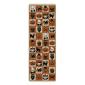 Halloween Cats & Pumpkins, Ghosts & Ghouls Rubber Yoga Mat — Festive Fall Yoga Mat
